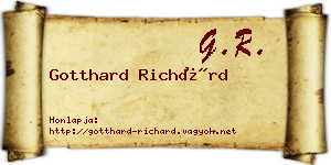 Gotthard Richárd névjegykártya